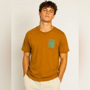 Janji Runterra Bio Men’s XL Brown Graphic Running T-Shirt Run Everywhere